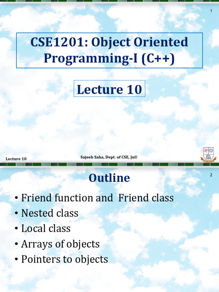 Lecture 10 | PDF | Pointer (Computer Programming) | Computer Science