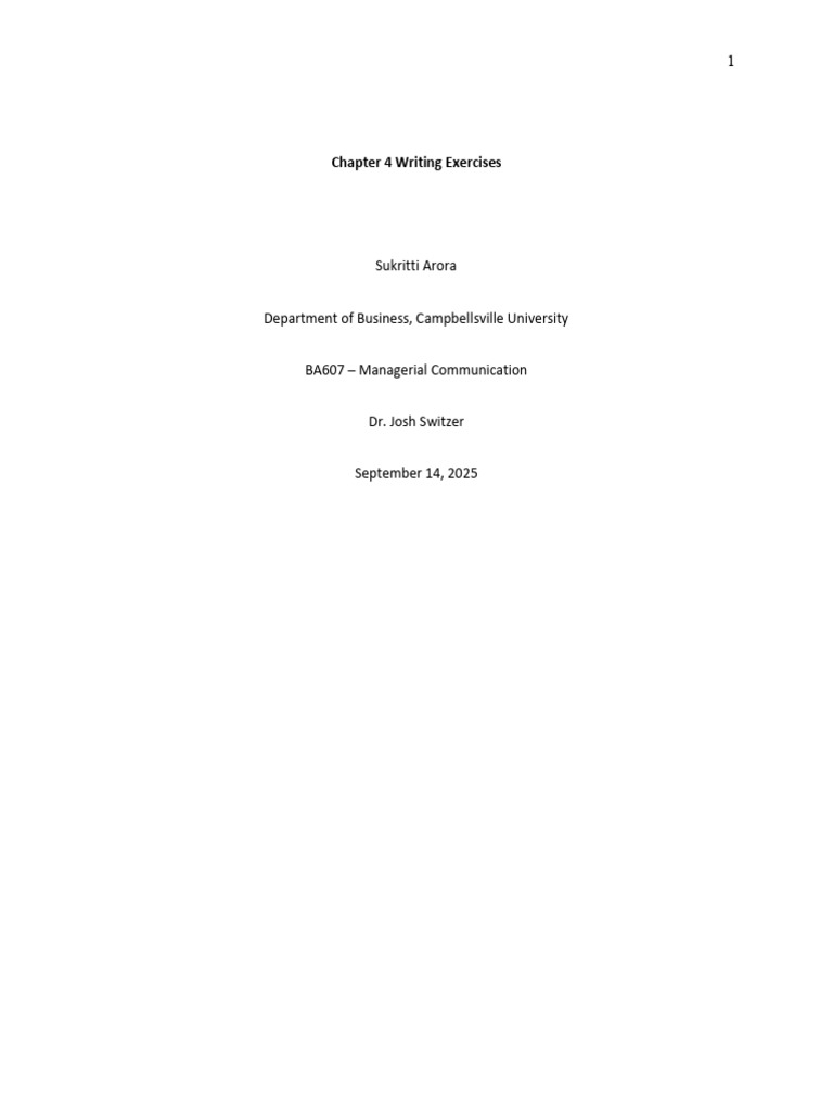 Chapter4 Writing Exercises | PDF