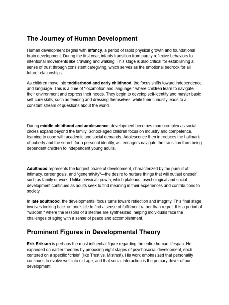 The Journey of Human Development | PDF | Developmental Psychology ...