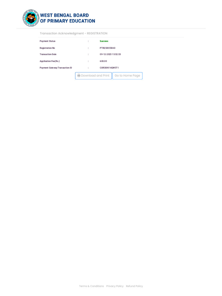 West Bengal Board of Primary Education | PDF
