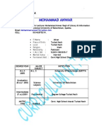 Mohammad Anwar CV