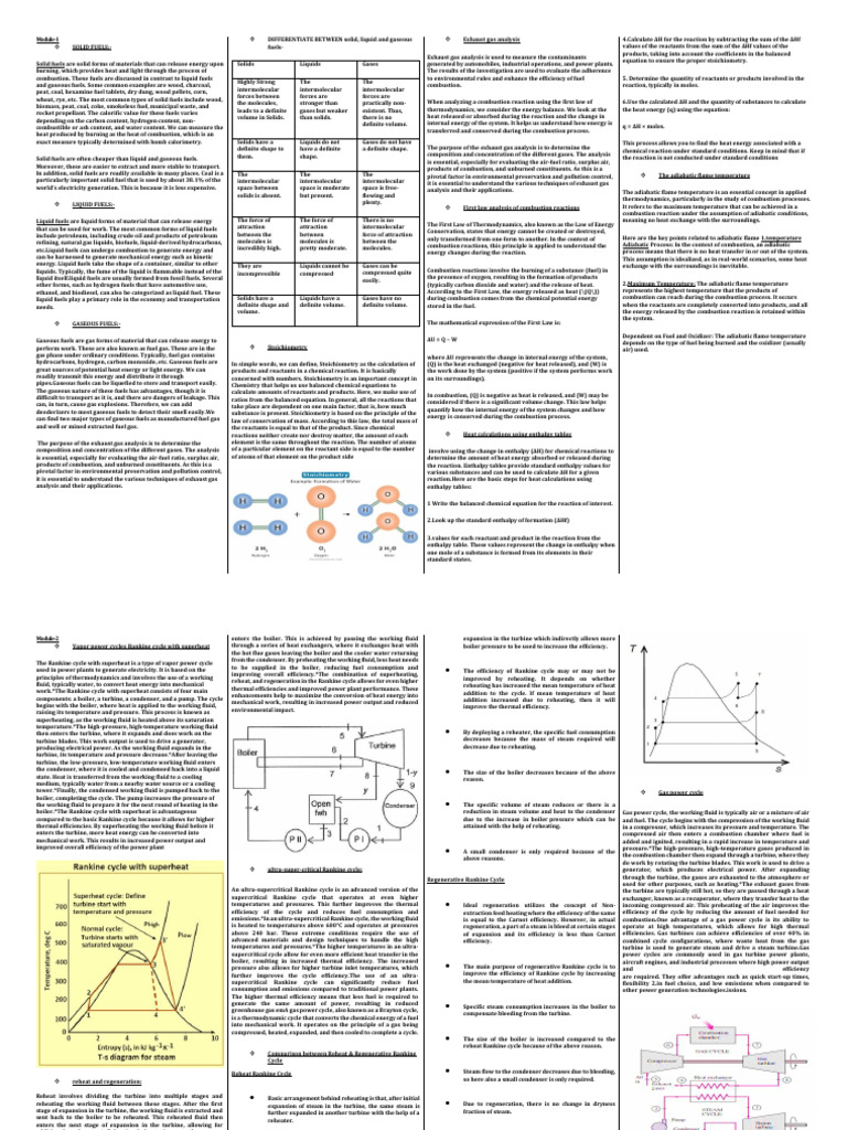 Applied Thermodynamics | PDF | Fuels | Combustion