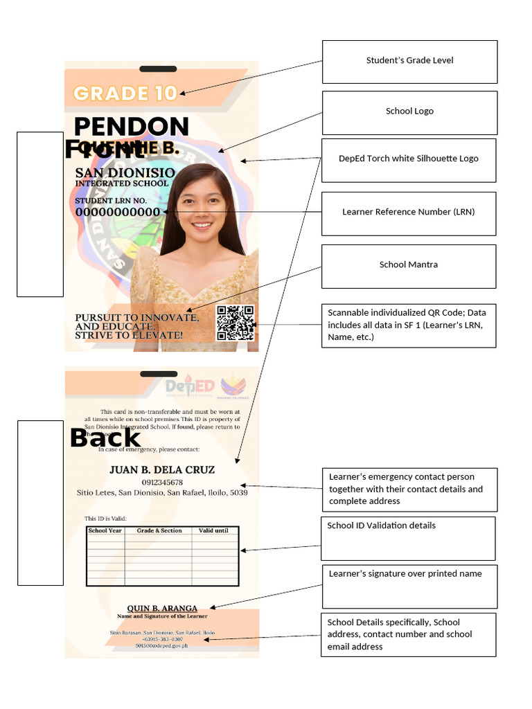 School ID Layout Proposal | PDF