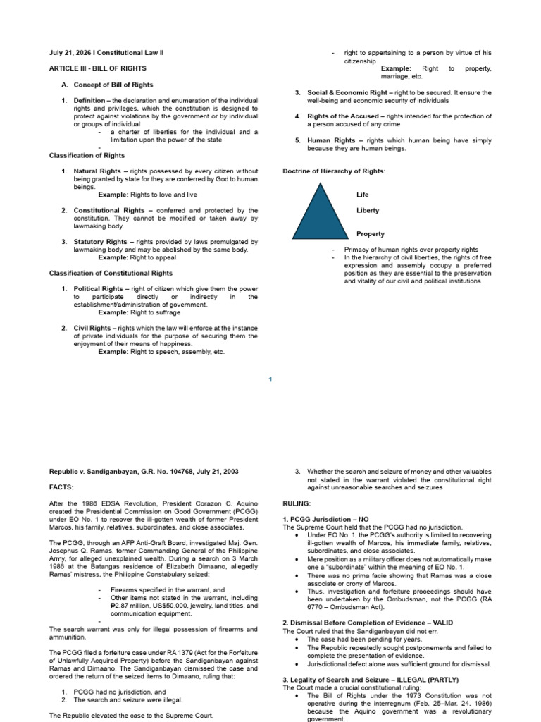 July 21, 2026 Reviewer | PDF | Due Process Clause | Due Process