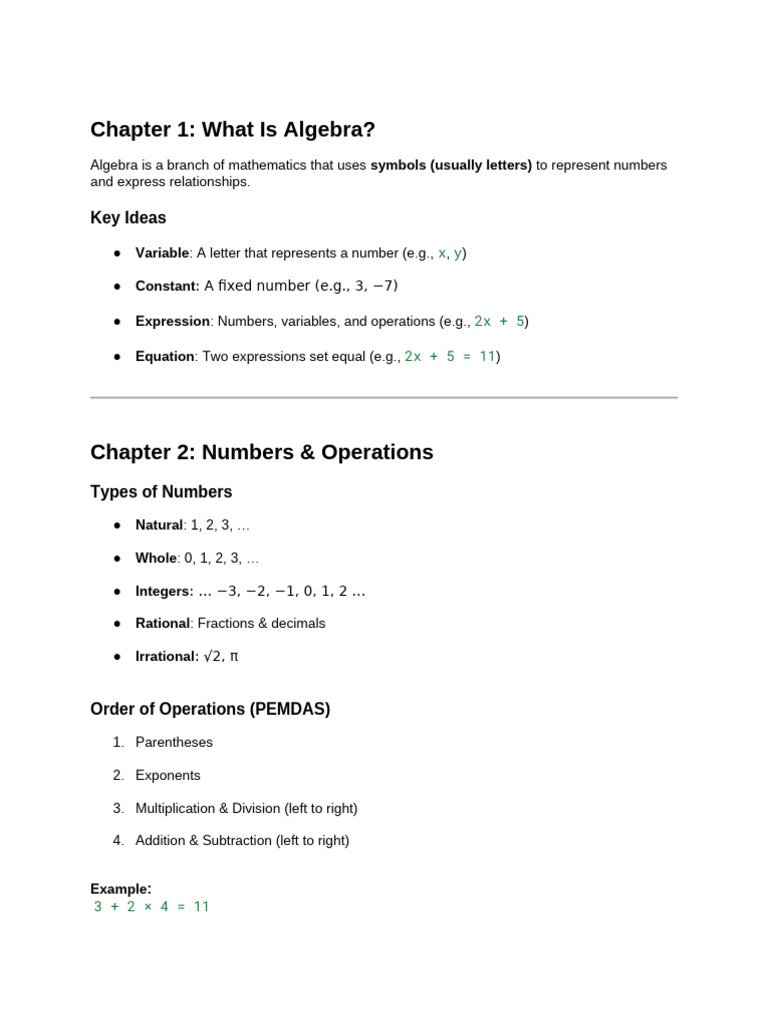 ALGEBRA | PDF | Numbers | Inequality (Mathematics)