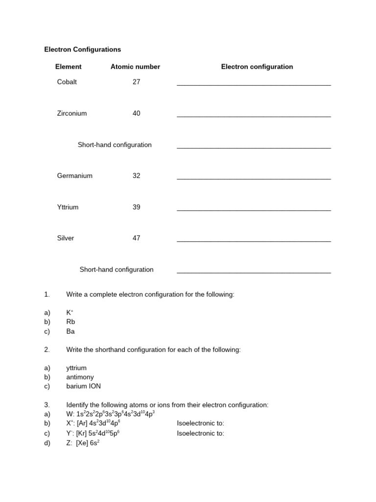 Electron Configurations | PDF
