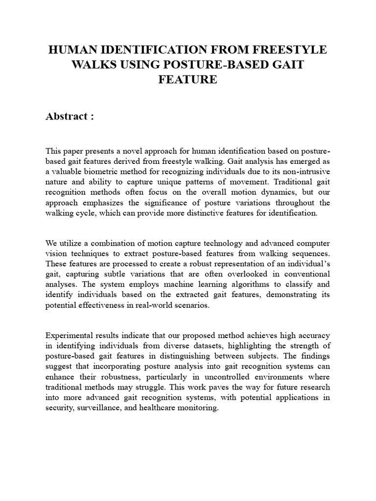 5 .Human Identification From Freestyle Walks Using Posture-Based Gait ...