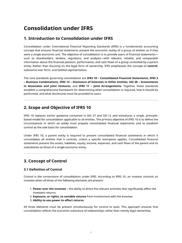 Ifrs Consolidation - Comprehensive | PDF | International Financial ...