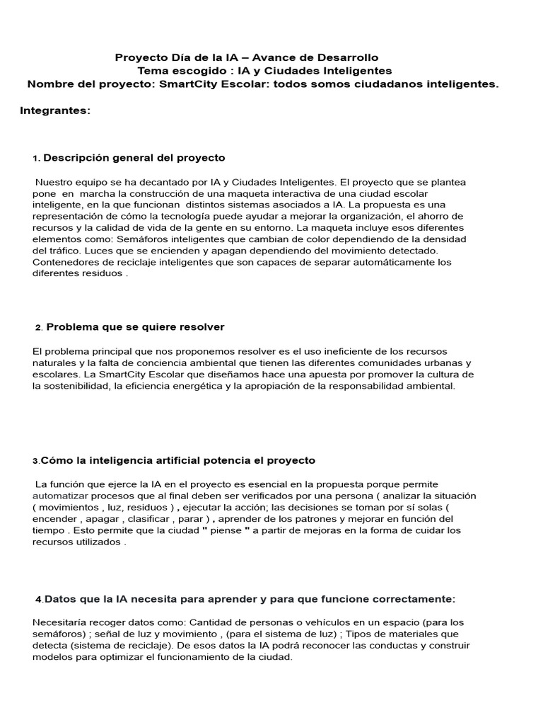 Avance Del Proyecto de IA | PDF | Inteligencia artificial ...