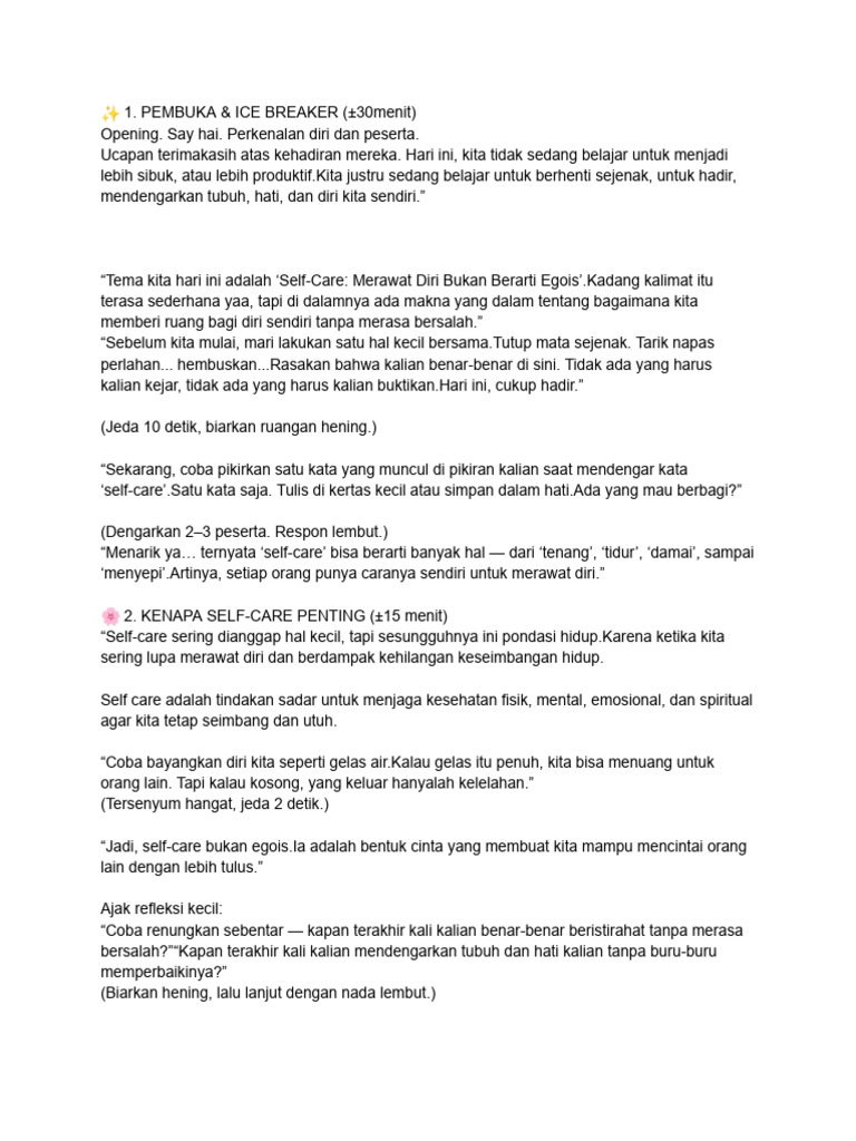 Running Speech | PDF