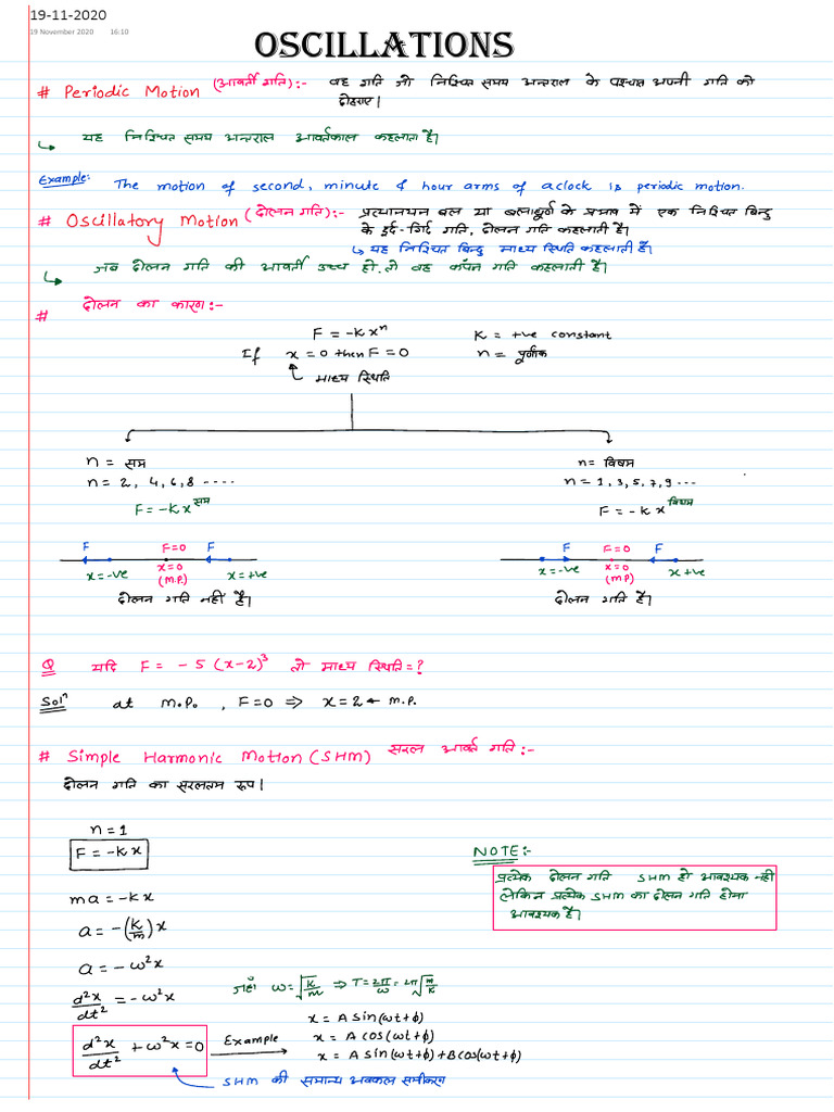 Oscillation Notes | PDF