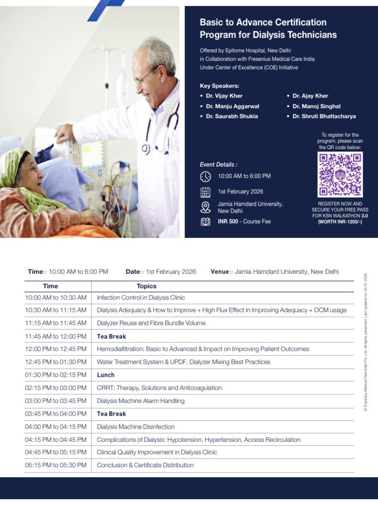 Invitation - Dialysis Technician Training Program - 1st Feb 2026 | PDF