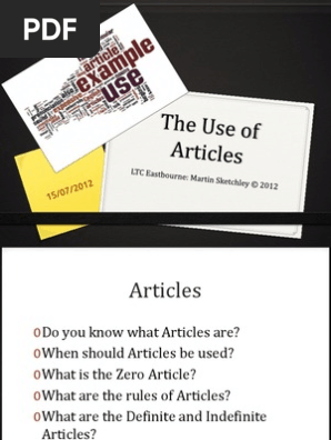 Mr Bean The Use Of Articles Pdf Language Families Linguistic Morphology