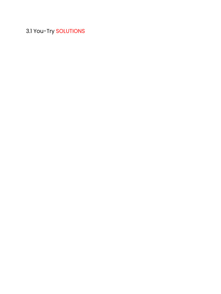 3.1 You-Try Solutions | PDF