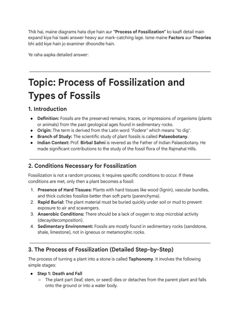 Diagram Ko Hata Doh Aur Jo. Fossilisation Hai Usk.. | PDF | Fossil ...