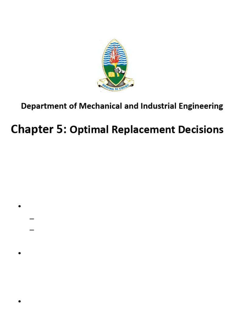 IE 443 Chapter 5 Optimal Replacement Decisions 2023 | PDF | Applied ...