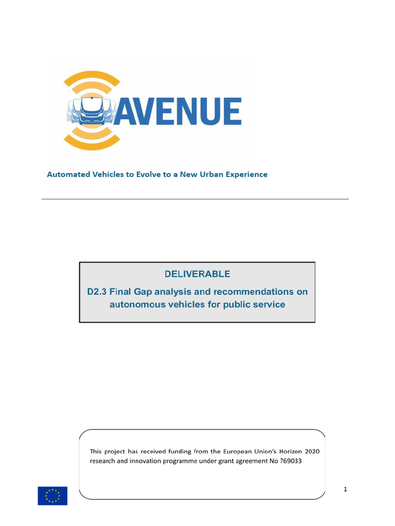 D2.3 v3.0 Final Report April 2021.docx 1 Non Approved | PDF | Transport ...