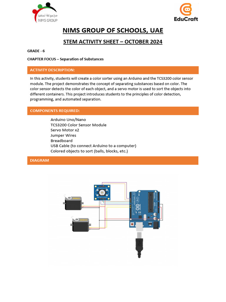 Grade 6 - October STEM ACTIVITY 2024 | PDF | Arduino | Computer Engineering