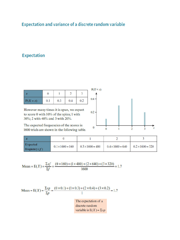 Expectation & Variance | PDF