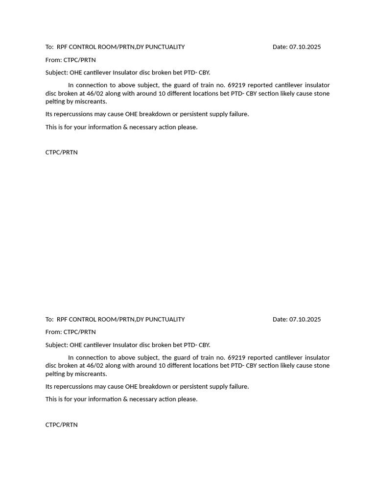 RPF Memo | PDF