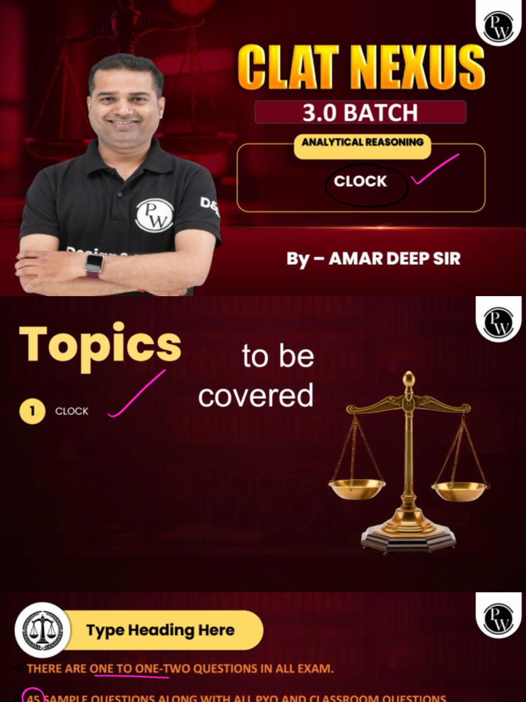 Analytical Reasoning 01 Class Notes | PDF