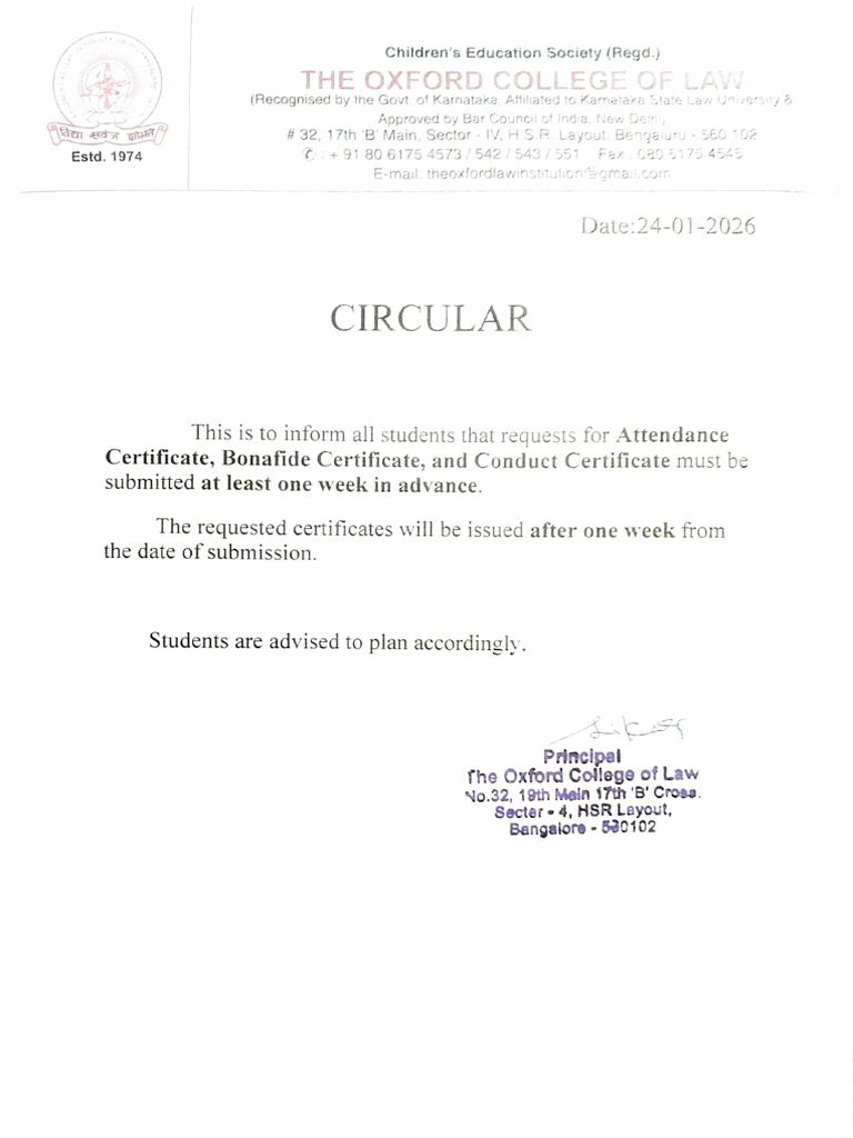Student Circular | PDF
