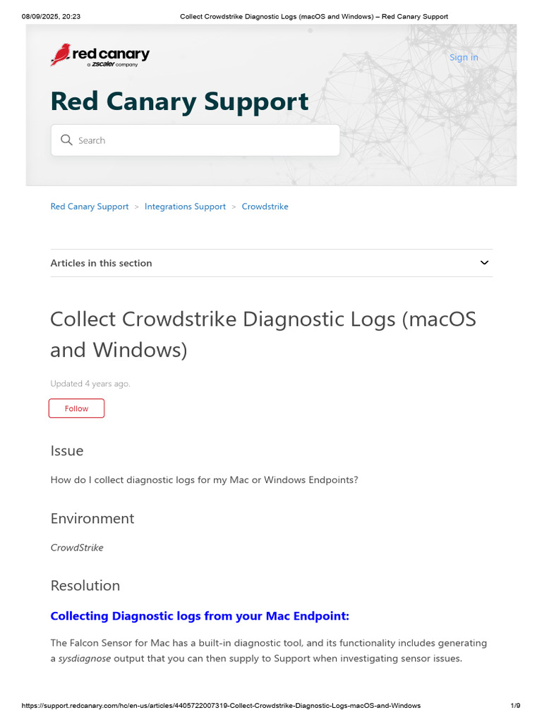 Collect Crowdstrike Diagnostic Logs | PDF | Windows Registry | Group Policy