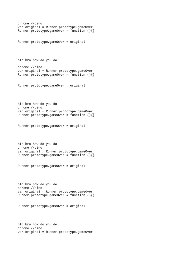 Dino Game Hack Notes...... | PDF