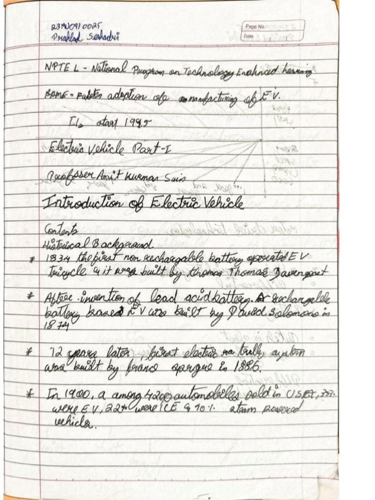 2 and 3 Wheeler Ev Technology Notes | PDF