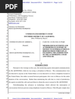 US v. Quinonez Marquez - Memorandum in Support of Motion To Suppress Wiretaps