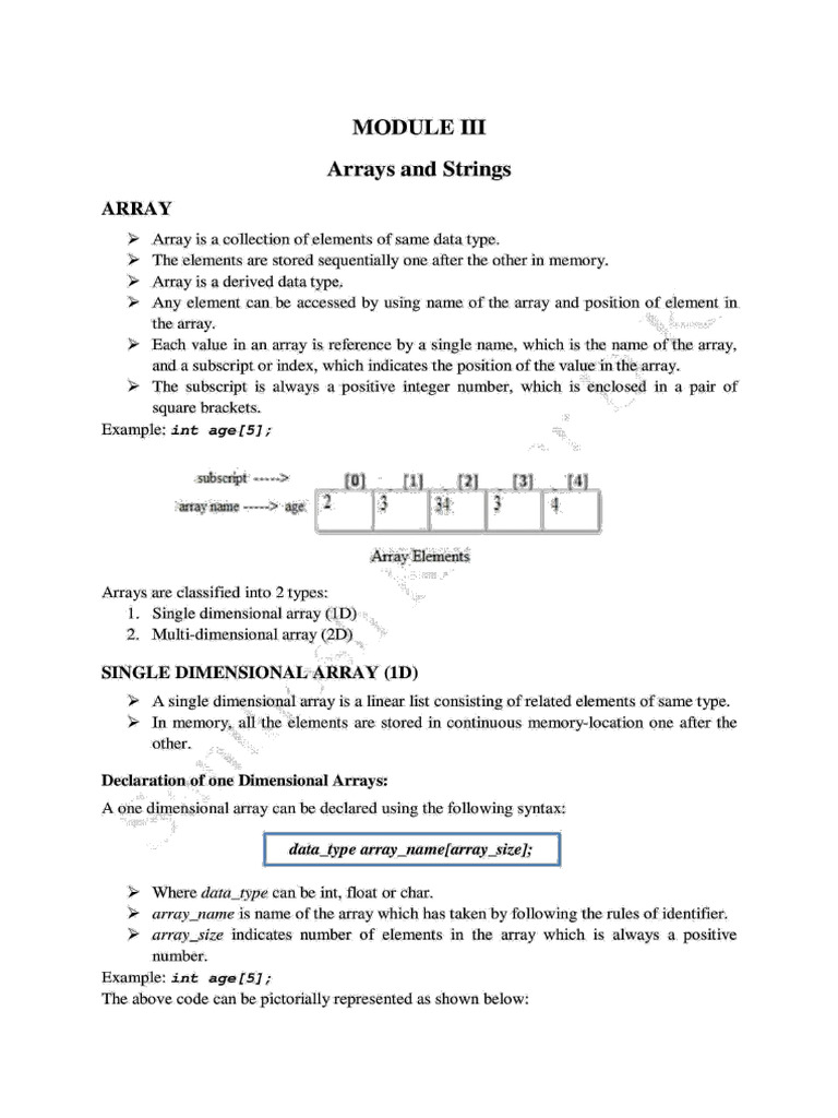 PSP Module 3 Notes | PDF