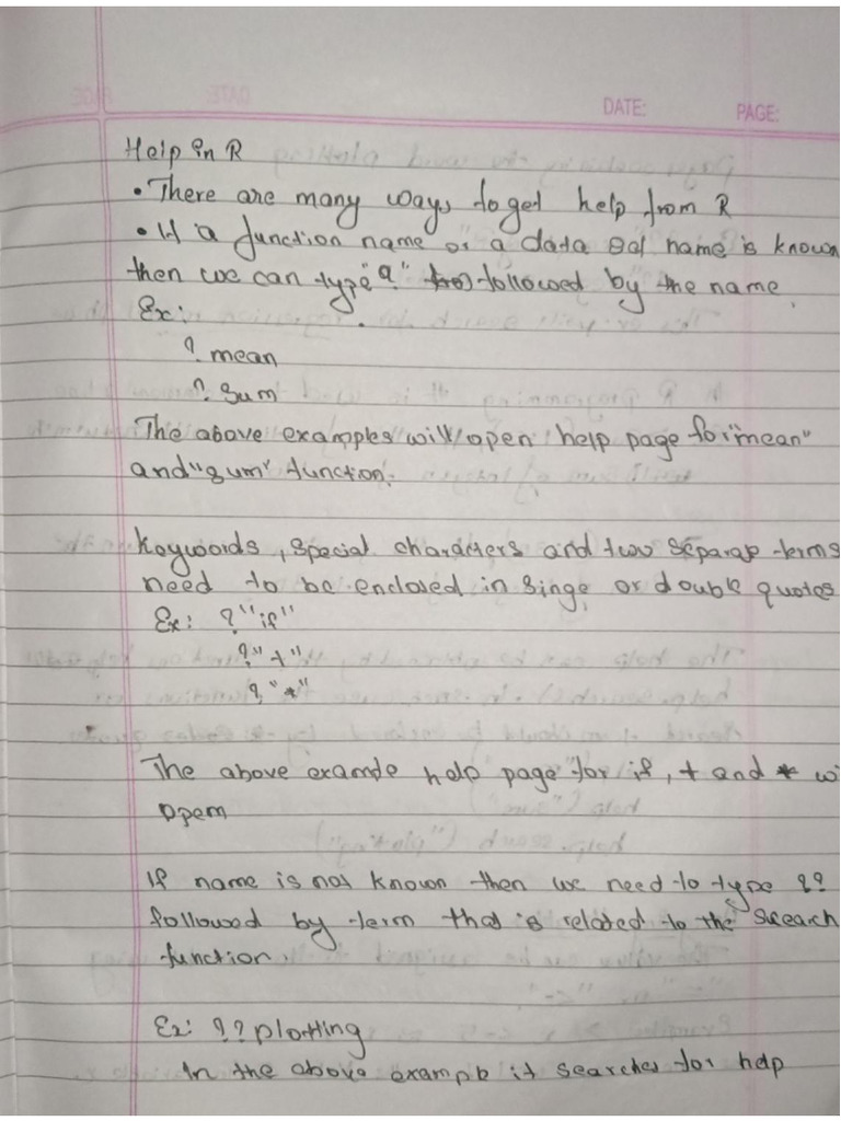 R Module 1 and 2 Handwritten | PDF