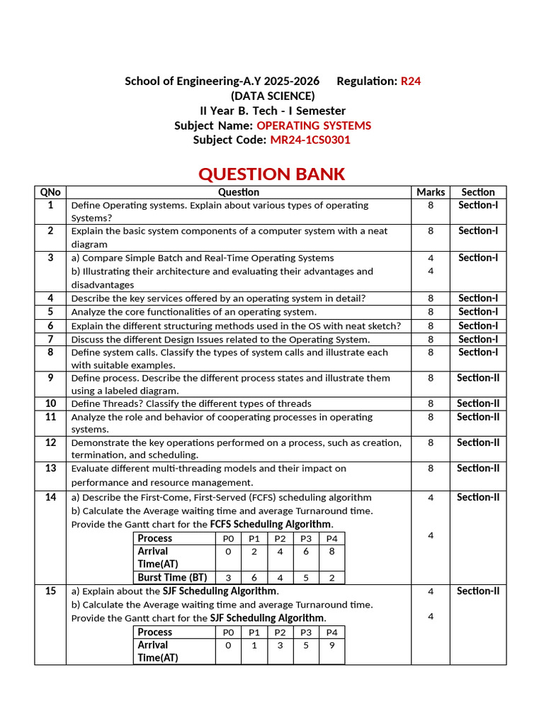 Question Bank | PDF | Computing | Computer Architecture