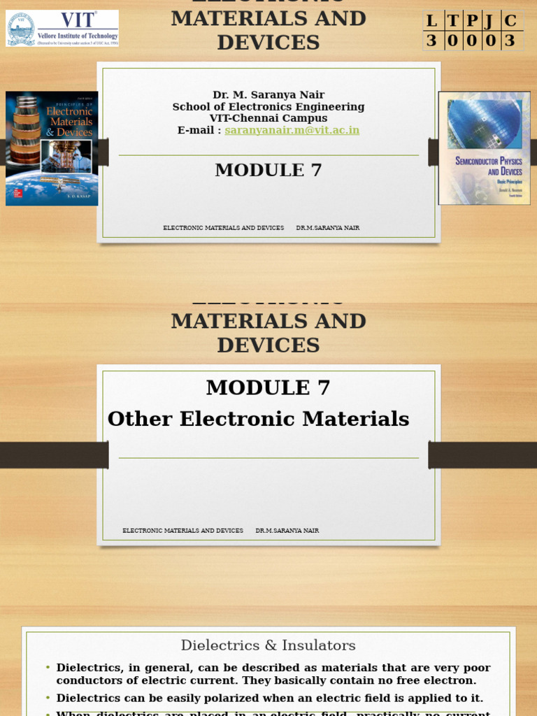 EMD Module 7 | PDF | Dielectric | Capacitor