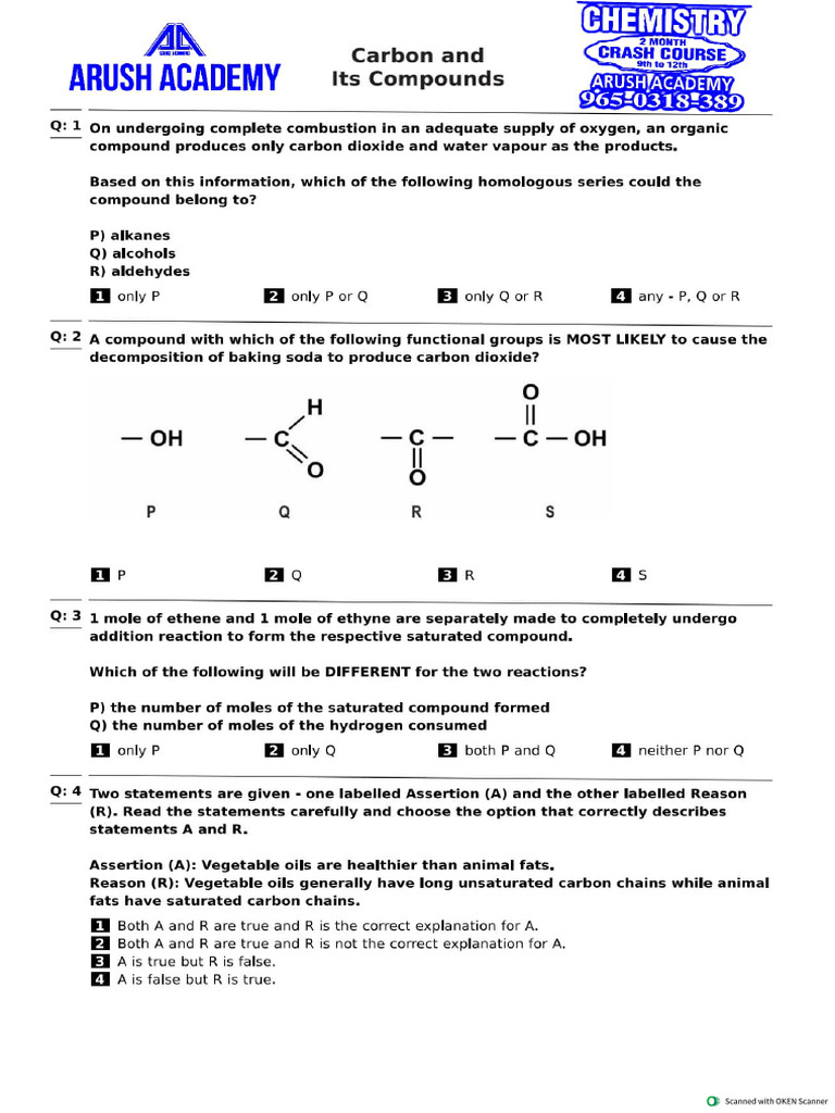 Carbon and It's Compounds | PDF