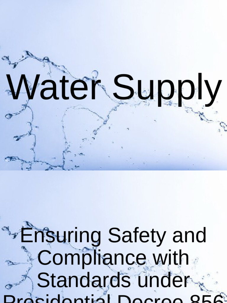 Water Supply | PDF | Water Treatment | Drinking Water