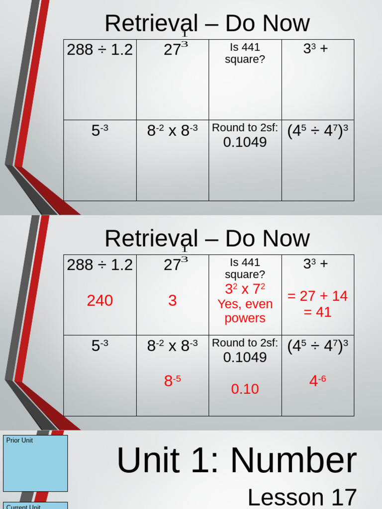 Lesson 17 Standard Form (Converting) | PDF | Multiplication | Factorization