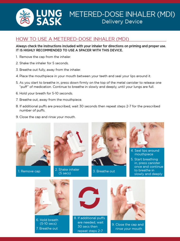 Mdi Instructions English | PDF | Medicine | Medical Treatments