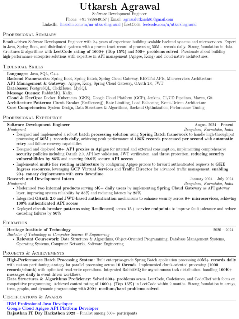 Resume Jan 26 | PDF | Cloud Computing | Computer Programming