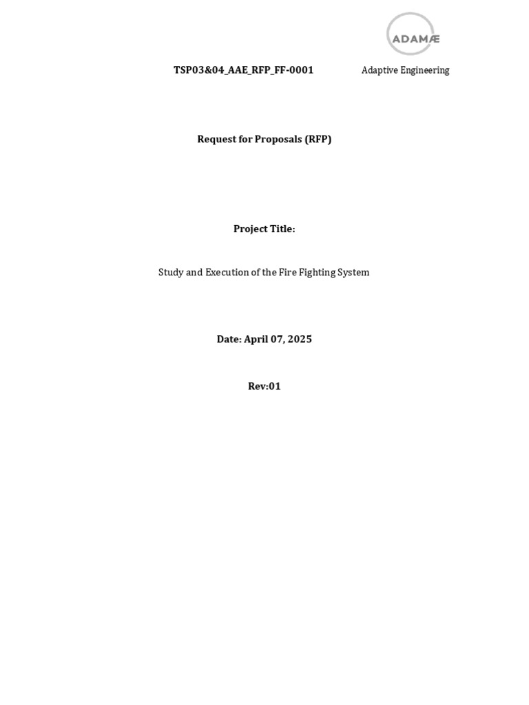 Revised RFP-Fire Fighting v2 | PDF | Firefighting | Verification And ...