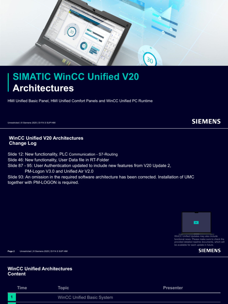 SIMATIC WinCC Unified V20 Architectures 1 | PDF | Programmable Logic ...