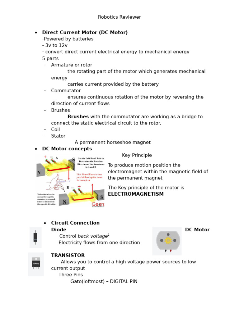 Direct Current Motor | PDF