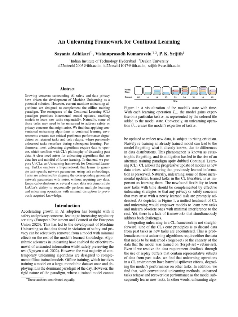 An Unlearning Framework For Continual Learning | PDF | Accuracy And ...