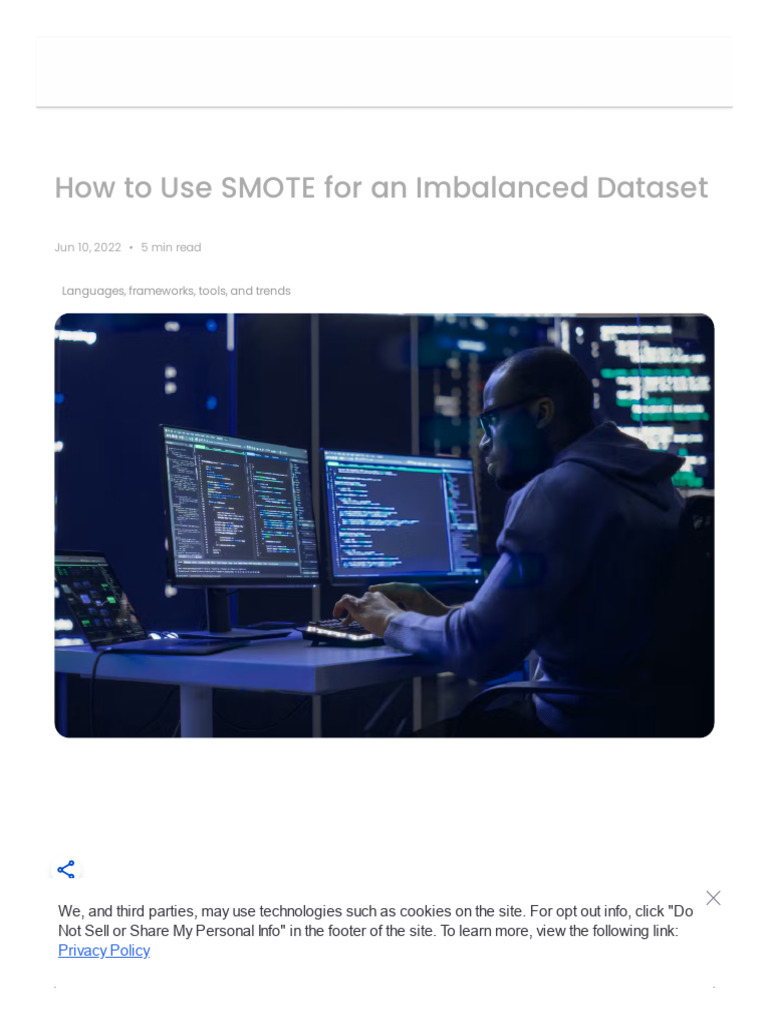 How To Deal With Imbalanced Datasets With SMOTE Algorithm | PDF ...