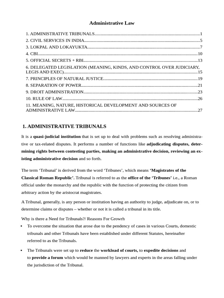 Administrative Law Notes | PDF | Public Law | Governance