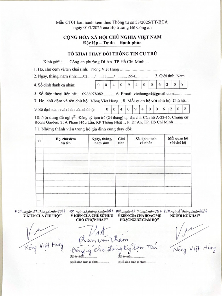 Mẫu CT01 | PDF