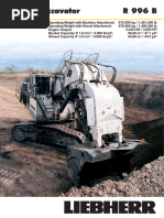 Liebherr R 9600 Excavator Specifications | PDF | Engines | Electric Motor