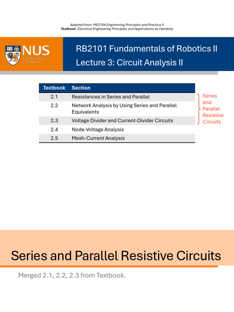 Lec03 CircuitAnalysisII | PDF | Series And Parallel Circuits | Resistor