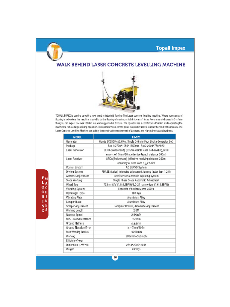 Laser Screed Concrete Flooring Machine | PDF