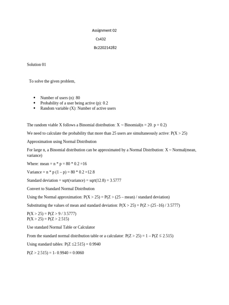 Assignment 02 | PDF